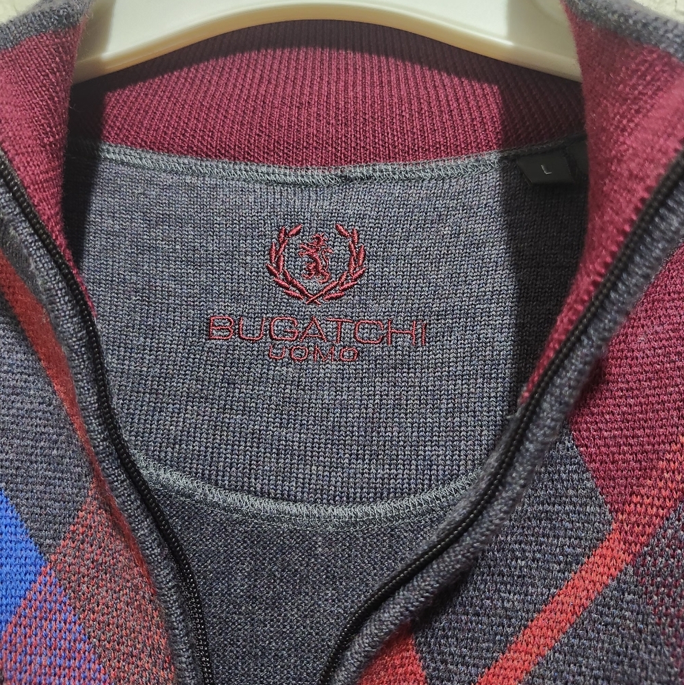 Bugatchi Yomo 100%Merino Wool Mock NeckPull Over Sweater